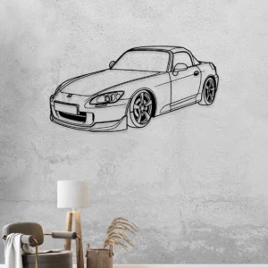Honda S2000 Metal Wall Art, Iconic Roadster Silhouette, JDM Garage Decor, Car Guy Gift