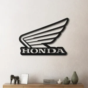 Honda Wing Logo, Legendary Motorcycle Art, Backlit Garage Sign, Rider's Ultimate Gift