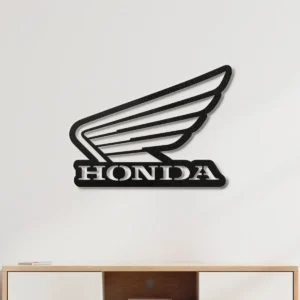 Honda Wing Logo, Legendary Motorcycle Art, Backlit Garage Sign, Rider's Ultimate Gift