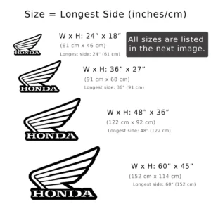Honda Wing Logo, Legendary Motorcycle Art, Backlit Garage Sign, Rider's Ultimate Gift