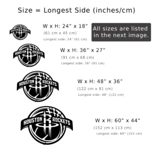 Houston Rockets Metal Logo, Bold NBA Wall Decor, LED Game Day Sign, Die-Hard Fan Gift