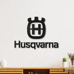 Husqvarna Metal Logo, Iconic Swedish Off-Road Art, LED Garage Sign, Motorcycle Rider Gift