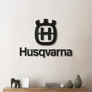 Husqvarna Metal Logo, Iconic Swedish Off-Road Art, LED Garage Sign, Motorcycle Rider Gift