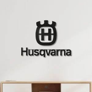 Husqvarna Metal Logo, Iconic Swedish Off-Road Art, LED Garage Sign, Motorcycle Rider Gift