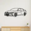 Black metal Hyundai Elantra N silhouette wall art