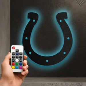 Indianapolis Colts Metal Logo Art, Dynamic NFL Wall Decor, Backlit Game Room Sign, Ultimate Fan Gift