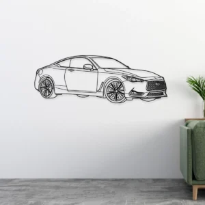Infiniti Q60 Metal Wall Art, Luxury Coupe Silhouette, Garage Decor Sign, Car Enthusiast Gift