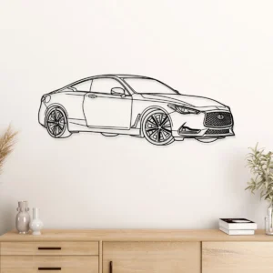 Infiniti Q60 Metal Wall Art, Luxury Coupe Silhouette, Garage Decor Sign, Car Enthusiast Gift