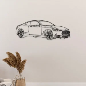 Infiniti Q60 Metal Wall Art, Luxury Coupe Silhouette, Garage Decor Sign, Car Enthusiast Gift