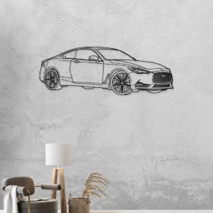 Infiniti Q60 Metal Wall Art, Luxury Coupe Silhouette, Garage Decor Sign, Car Enthusiast Gift