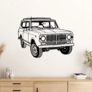 International Harvester Scout Metal Art, Classic Off-Road Vehicle Decor, Vintage Truck Sign, Adventure Enthusiast Gift