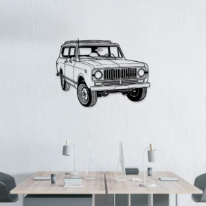 International Harvester Scout Metal Art, Classic Off-Road Vehicle Decor, Vintage Truck Sign, Adventure Enthusiast Gift