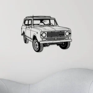 International Harvester Scout Metal Art, Classic Off-Road Vehicle Decor, Vintage Truck Sign, Adventure Enthusiast Gift