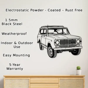 International Harvester Scout Metal Art, Classic Off-Road Vehicle Decor, Vintage Truck Sign, Adventure Enthusiast Gift