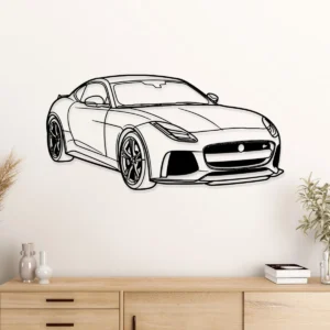 Jaguar F Type R Metal Wall Art, Dynamic Sports Car Silhouette, Garage Decor Sign, Luxury Car Gift