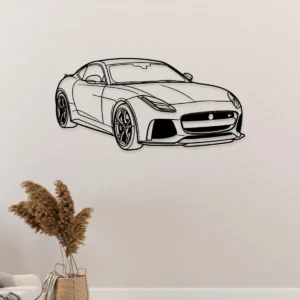 Jaguar F Type R Metal Wall Art, Dynamic Sports Car Silhouette, Garage Decor Sign, Luxury Car Gift