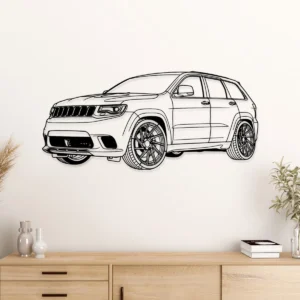 Jeep Grand Cherokee Trackhawk Metal Art, Powerful SUV Silhouette, Garage Wall Decor, Performance Car Gift