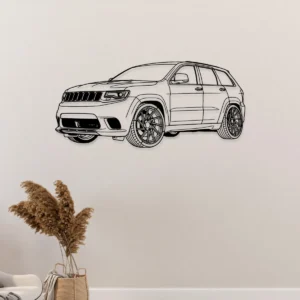 Jeep Grand Cherokee Trackhawk Metal Art, Powerful SUV Silhouette, Garage Wall Decor, Performance Car Gift