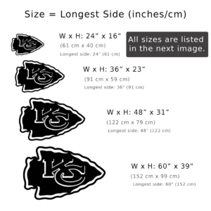 Kansas City Chiefs Metal Logo Art, Arrowhead NFL Decor, LED Game Day Sign, Football Fan Present