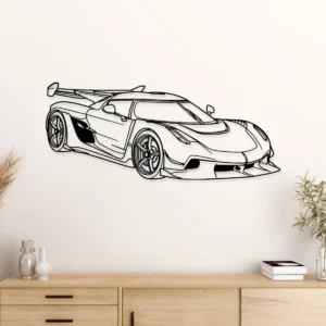 Koenigsegg Jesko Metal Wall Art, Hypercar Silhouette Decor, Garage Man Cave Sign, Supercar Enthusiast Gift
