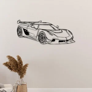 Koenigsegg Jesko Metal Wall Art, Hypercar Silhouette Decor, Garage Man Cave Sign, Supercar Enthusiast Gift