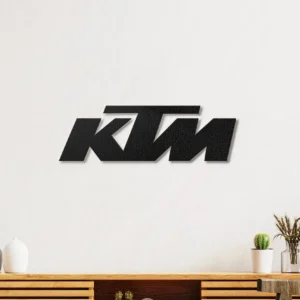 KTM Metal Logo Art, Dynamic Backlit Decor, RGB LED Garage Sign, Motorcycle Rider Gift