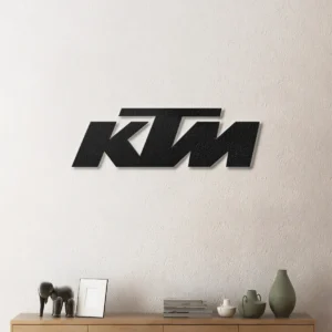 KTM Metal Logo Art, Dynamic Backlit Decor, RGB LED Garage Sign, Motorcycle Rider Gift
