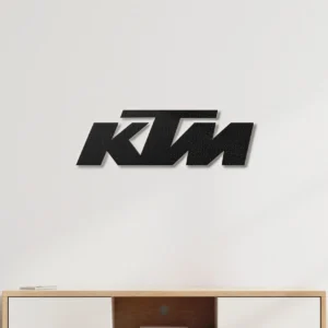 KTM Metal Logo Art, Dynamic Backlit Decor, RGB LED Garage Sign, Motorcycle Rider Gift