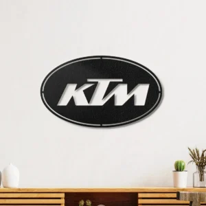 KTM Metal Logo Sign, Off-Road Motorcycle Art, RGB LED Garage Decor, Adventure Rider Gift