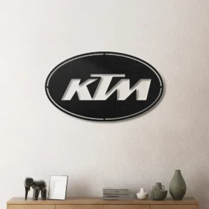 KTM Metal Logo Sign, Off-Road Motorcycle Art, RGB LED Garage Decor, Adventure Rider Gift