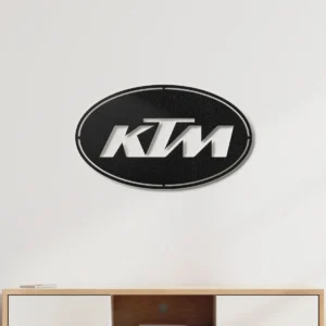 KTM Metal Logo Sign, Off-Road Motorcycle Art, RGB LED Garage Decor, Adventure Rider Gift