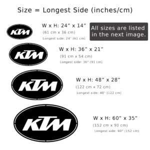 KTM Metal Logo Sign, Off-Road Motorcycle Art, RGB LED Garage Decor, Adventure Rider Gift