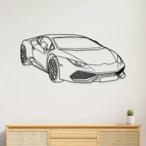 Lamborghini Huracán Metal Wall Art Exotic Supercar Decor Garage Man Cave Sign Luxury Car Gift Fabia Home Black metal Lamborghini Huracán wall art for modern garage decor