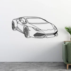 Lamborghini Huracán Metal Wall Art, Exotic Supercar Decor, Garage Man Cave Sign, Luxury Car Gift
