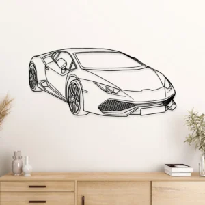 Lamborghini Huracán Metal Wall Art, Exotic Supercar Decor, Garage Man Cave Sign, Luxury Car Gift