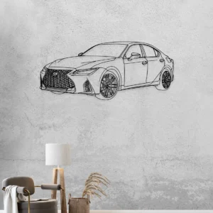 Lexus IS500 F Sport Metal Wall Art, Dynamic Sports Car Decor, Modern Garage Sign, Luxury Car Lover Gift