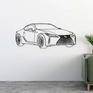 Lexus LC500 Metal Wall Art, Elegant Sports Car Decor, Modern Garage Sign, Luxury Car Lover Gift