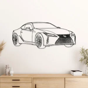 Lexus LC500 Metal Wall Art, Elegant Sports Car Decor, Modern Garage Sign, Luxury Car Lover Gift
