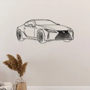 Lexus LC500 Metal Wall Art, Elegant Sports Car Decor, Modern Garage Sign, Luxury Car Lover Gift