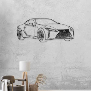 Lexus LC500 Metal Wall Art, Elegant Sports Car Decor, Modern Garage Sign, Luxury Car Lover Gift