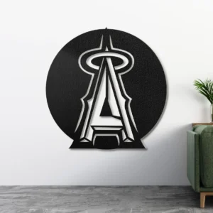 Los Angeles Angels Metal Logo Art, Iconic MLB Team Decor, LED Game Room Sign, Baseball Fan Gift
