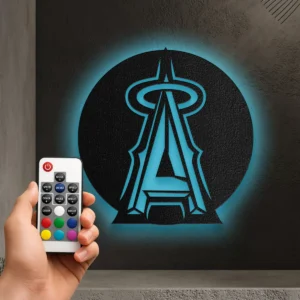 Los Angeles Angels Metal Logo Art, Iconic MLB Team Decor, LED Game Room Sign, Baseball Fan Gift