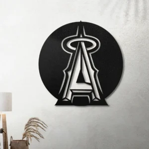 Los Angeles Angels Metal Logo Art, Iconic MLB Team Decor, LED Game Room Sign, Baseball Fan Gift