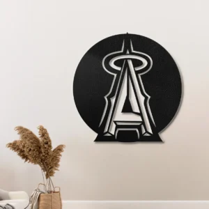 Los Angeles Angels Metal Logo Art, Iconic MLB Team Decor, LED Game Room Sign, Baseball Fan Gift