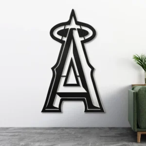 Los Angeles Angels Metal Logo, Iconic MLB Wall Art, Optional LED Backlight, Baseball Fan Gift
