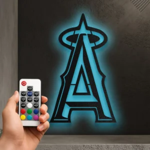 Los Angeles Angels Metal Logo, Iconic MLB Wall Art, Optional LED Backlight, Baseball Fan Gift