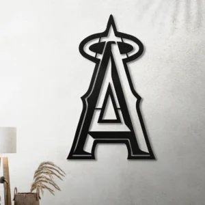 Los Angeles Angels Metal Logo, Iconic MLB Wall Art, Optional LED Backlight, Baseball Fan Gift
