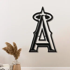 Los Angeles Angels Metal Logo, Iconic MLB Wall Art, Optional LED Backlight, Baseball Fan Gift