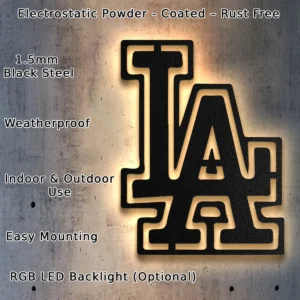 Los Angeles Kings Metal Logo, Dynamic NHL Wall Decor, Optional LED Man Cave Sign, Ultimate Hockey Gift