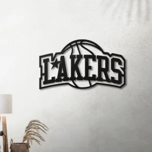 Los Angeles Lakers Metal Logo Art, Iconic NBA Team Decor, LED Game Room Sign, Basketball Fan Gift